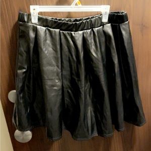 16 - Pleather Pleated Skirt
